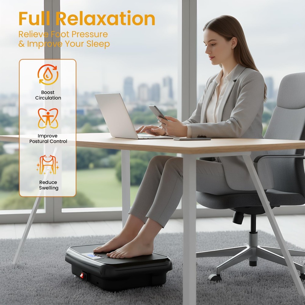 TISSCARE Vibration Plate Exercise Machine Mini Vibrating Small, Black