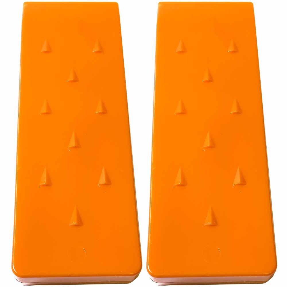 2 Pack 8" Tree Felling Wedge Logging Bucking Falling ABS Plastic (Orange)