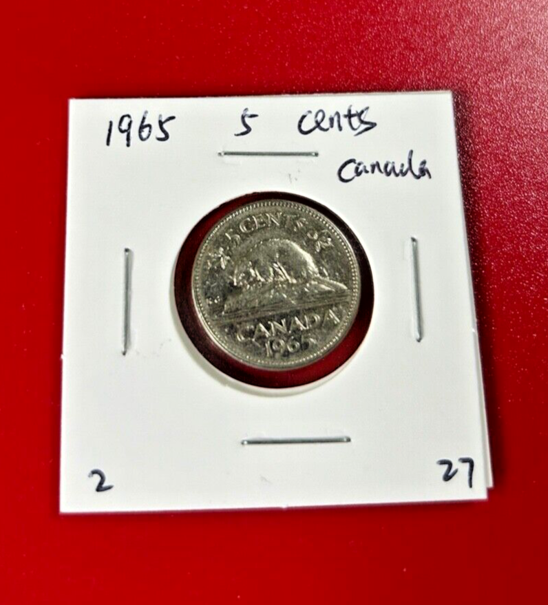 1965 5 CENTS CANADA COIN - NICE WORLD COIN !!!