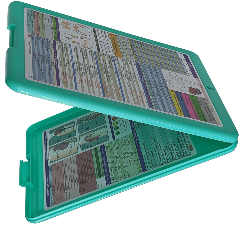 Nursing Clipboard -MINT -reference sheets -great for clinical