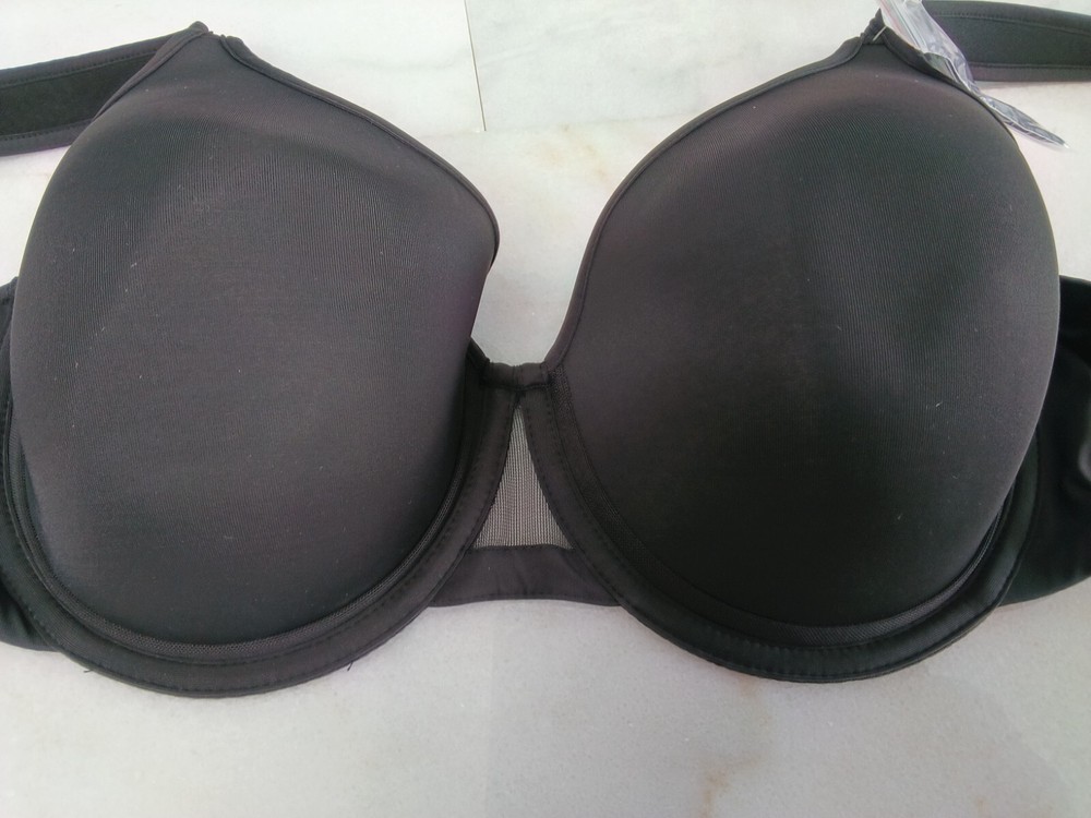 UNDEROUTFIT Ultimate Coverage Bra Underwire Adjustable Straps 38B Black