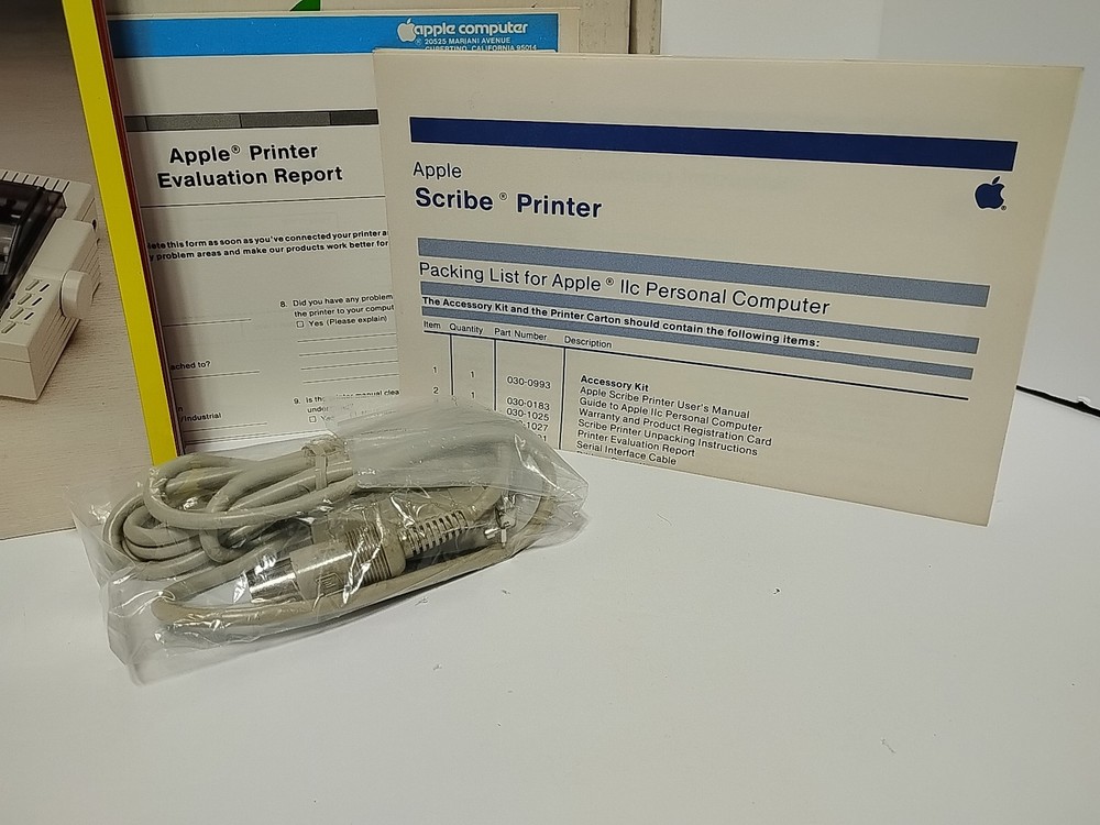 Vintage Apple IIc Scribe Printer Accessory Kit A2C4520 - READ a3