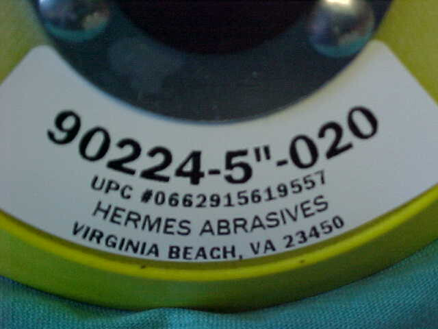 HERMES 90224 5" SANDING GRINDING DISC BACK UP PAD 5/16" UNF EXTERNAL THREAD *