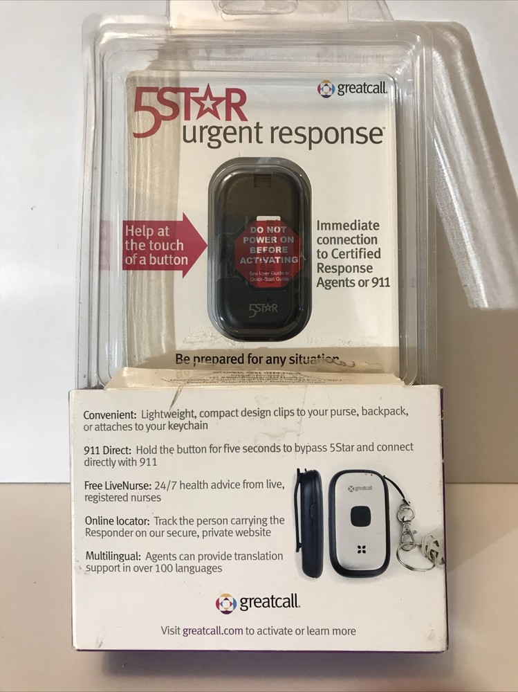 GreatCall (5STAR3-DIR-SLV) Urgent Response One-touch Waterproof Device - Silver