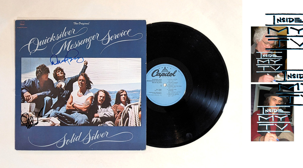 QUICKSILVER MESSENGER SERVICE signed RECORD LP Solid Silver FREIBERG & SEARS coa