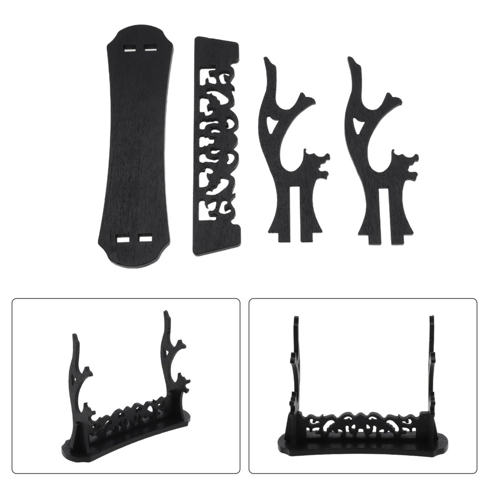 Black Sword Holder Display Stand for Neat and Space saving Presentation