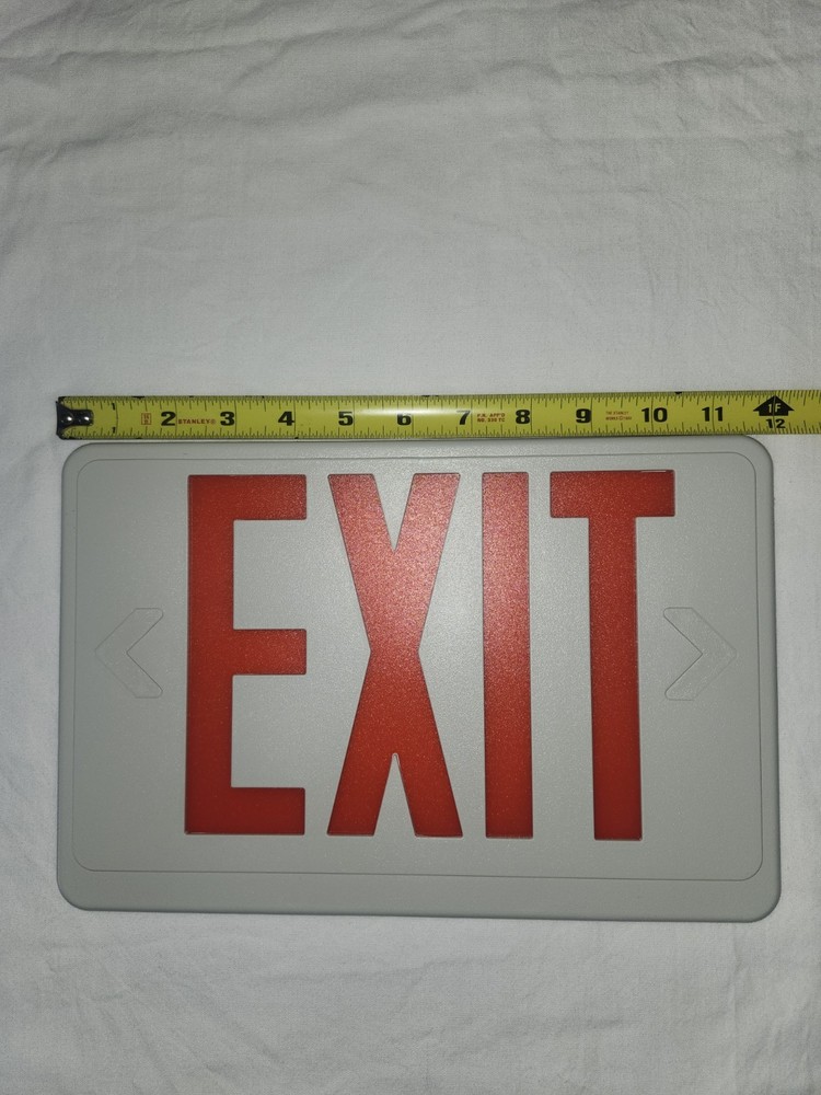 non-illuminated exit sign