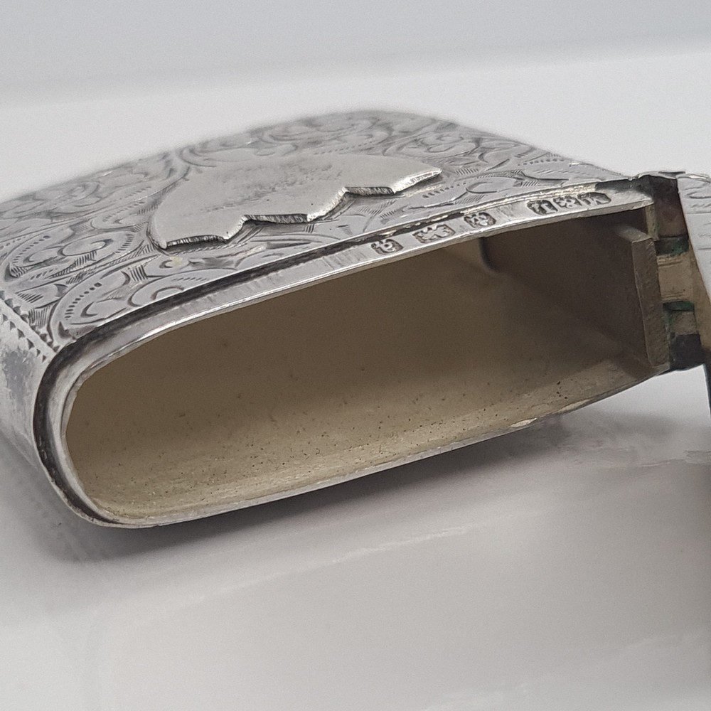 Victorian Sterling Silver Vesta Case Birmingham 1900 019B