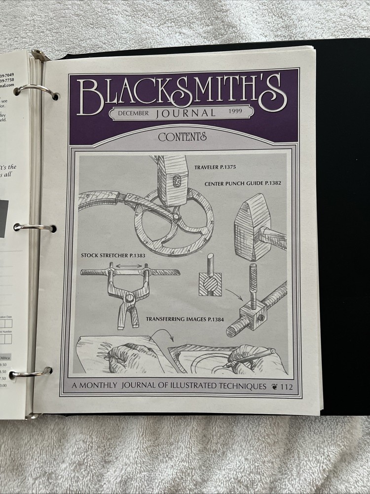 Blacksmith's Journal 1999 Complete Year Illustrated Techniques Set
