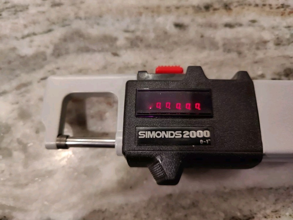 Simonds Micro 2000 Digital 0-1" Micrometer With Instructions & Case
