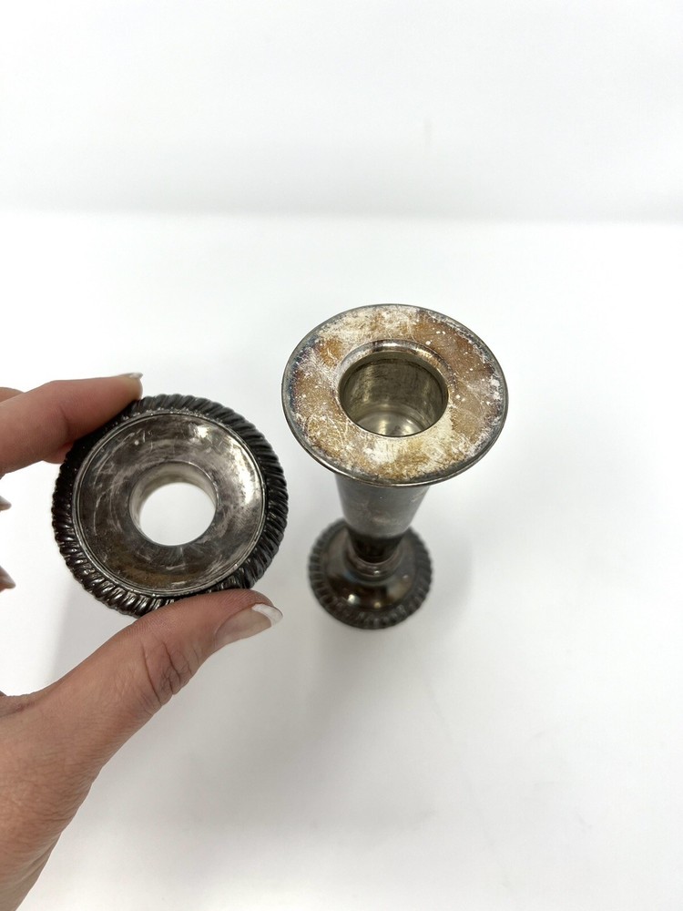 Antique Silver Plated Candlestick (parts)