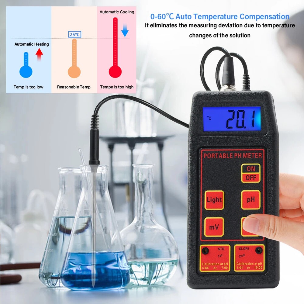 High Accuracy PH ORP Temp Meter Portable MV Tester Sensor
