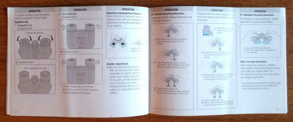Vintage NIKON BINOCULARS Instruction Manual