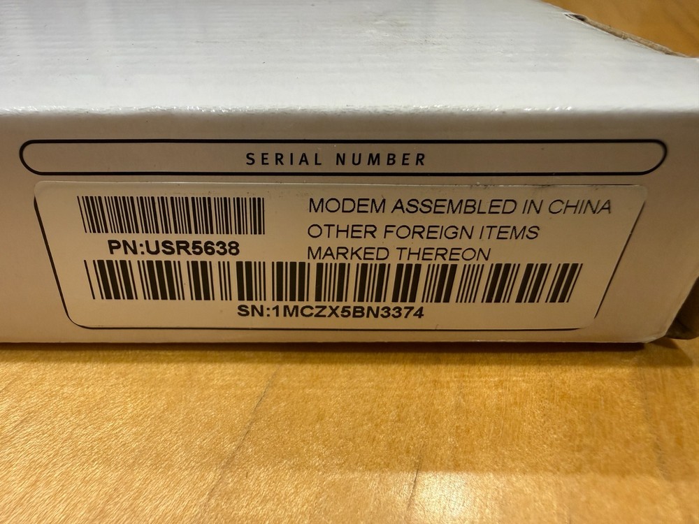 US Robotics USR5638 Fax Modem 56 Kbps V.92 PCI-Express