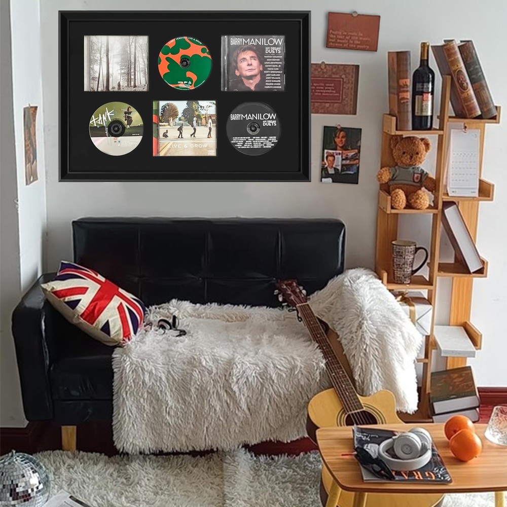 CD Case,DVD Holder,CD/DVD Display Frame,DVD Album Cover Frames Organizer Shel...