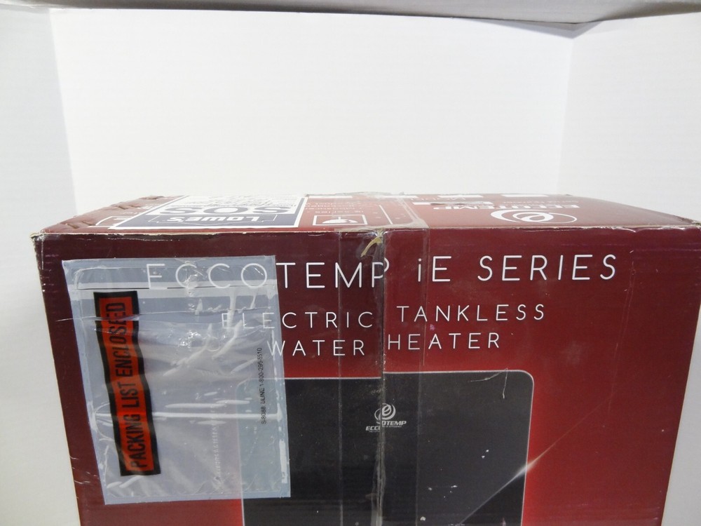 New NIB Eccotemp iE-27 27KW 3.5 GPM Electric Tankless Water Heater Black 240V