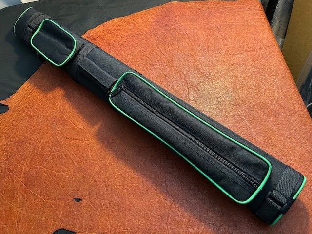 TNT Hard 2x2 Pool Cue Case. Black/Green