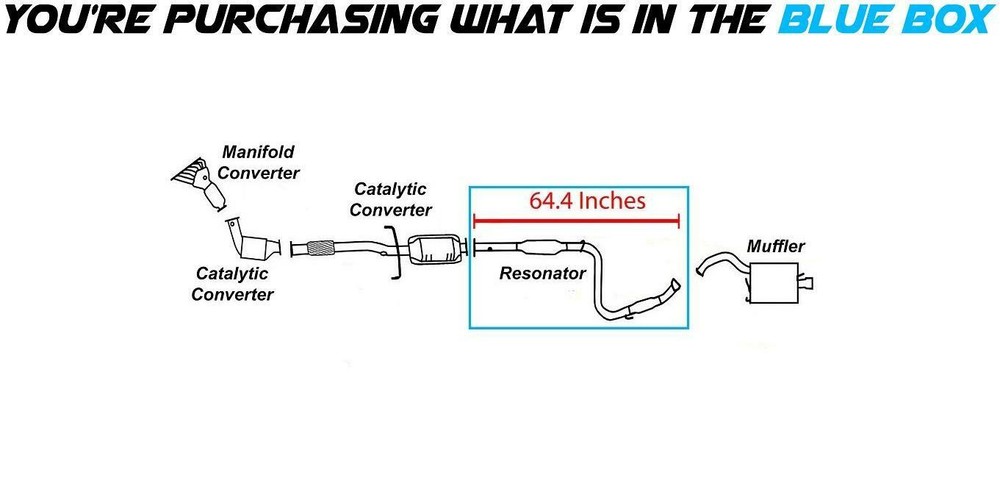 Exhaust Resonator Pipe fits: 2000-2005 Mitsubishi Eclipse 2.4L