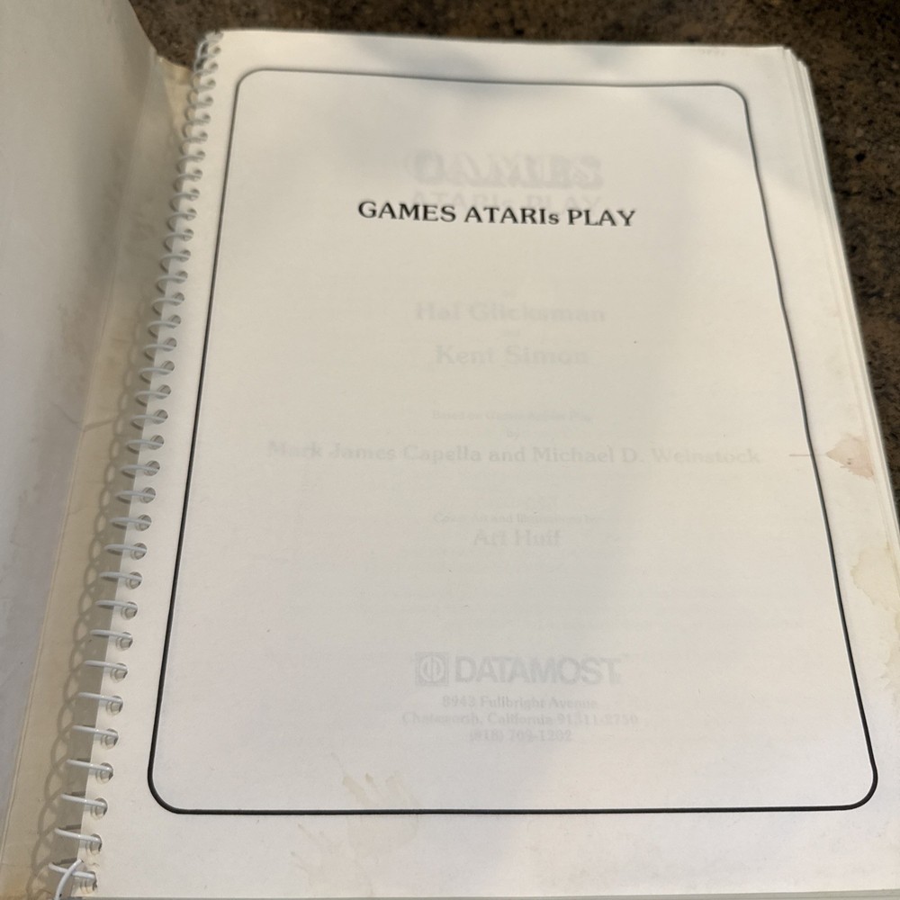 Games Ataris Play copyright 1983 Datamost Inc.