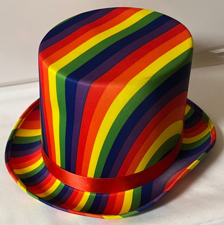 RAINBOW PRIDE TOP HAT VGC