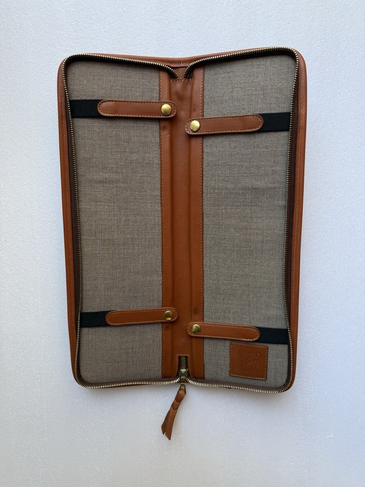 Frank Clegg Cognac Leather Tie Case