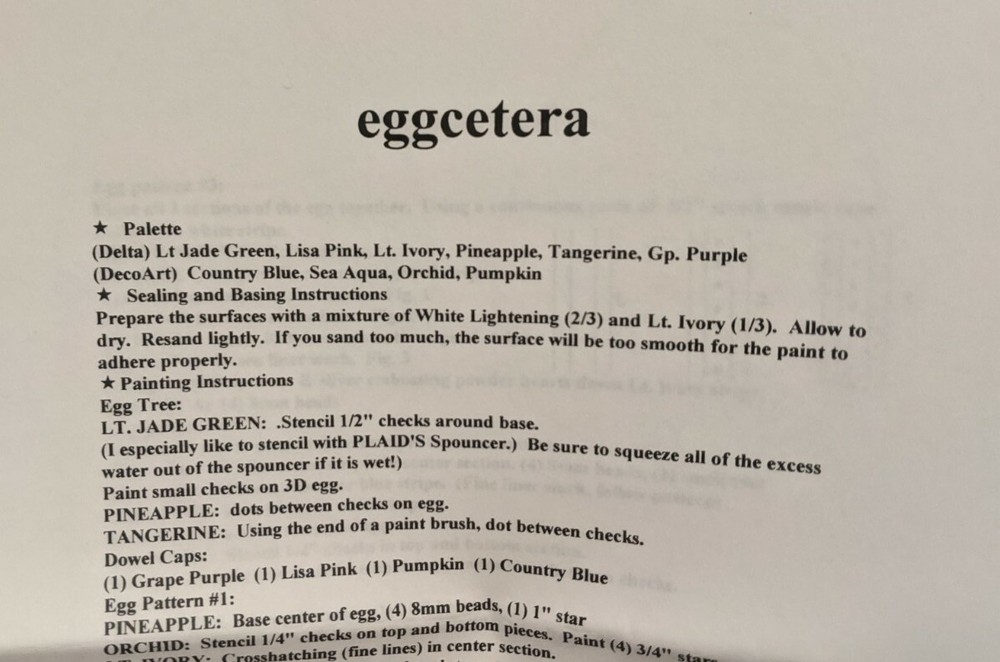 Decorative Egg Patterns Eggcetera Easter Projects