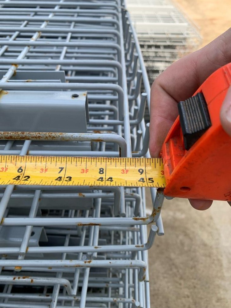 44” DEEP 3 CHANNEL WATERFALL STYLE PALLET RACKING WIRE DECKING
