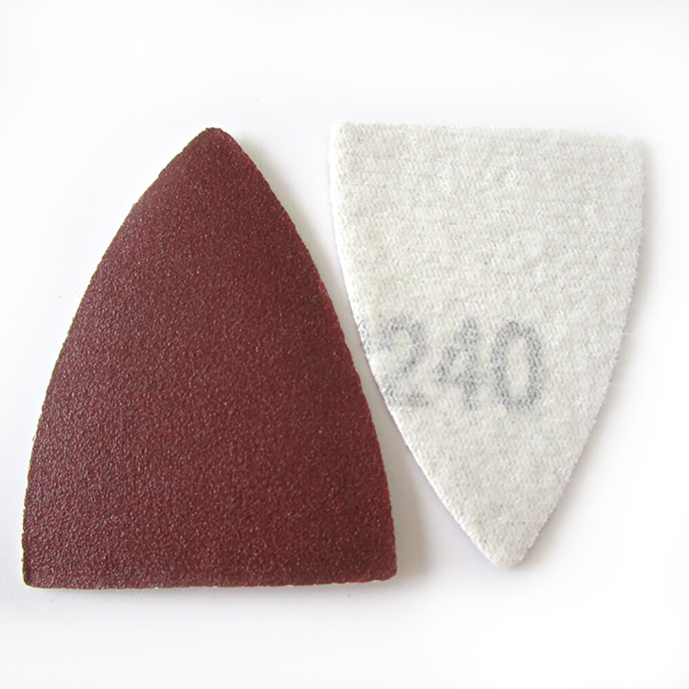 60-240Grit 38mmx52mm Mouse Sanding Sheets Triangular Sander Pads Red Dry Sand
