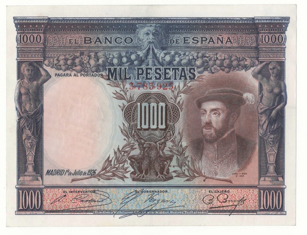 Spain 1000 pesetas 1925