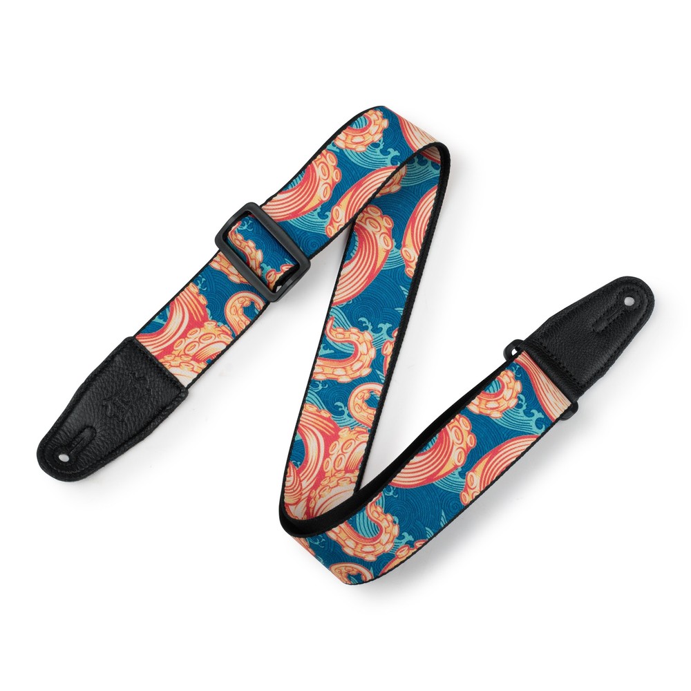 Levy's MPD2-117 Polyester Guitar Strap - Tentacles & Waves