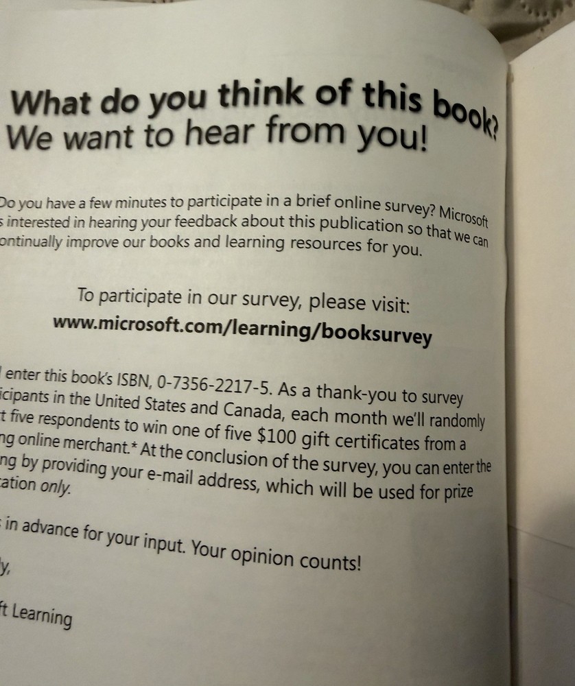 Microsoft® Windows® Group Policy Guide Paperback W/New CD Unopened Never Used