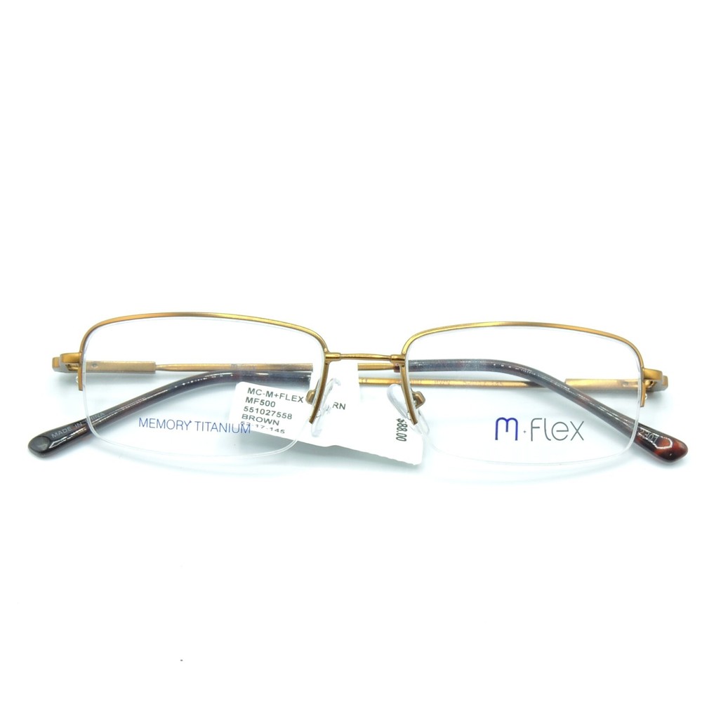 M-Flex MF 500 BWN Brown Eyeglass Frame 52 17 145