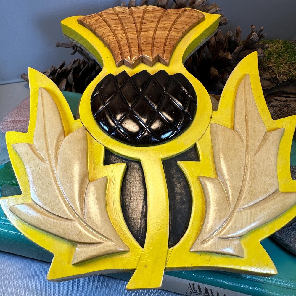 Wooden Scottish Thistle Wall Plaque