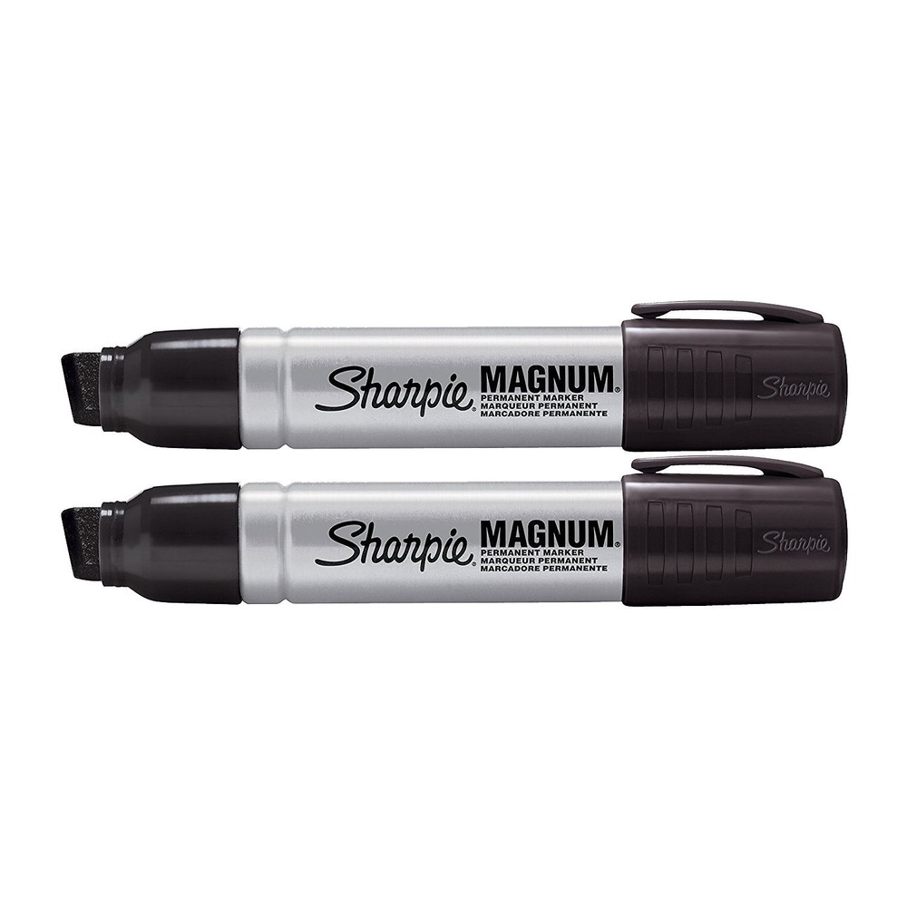 2 Pack 44101 Magnum Permanent Marker Black