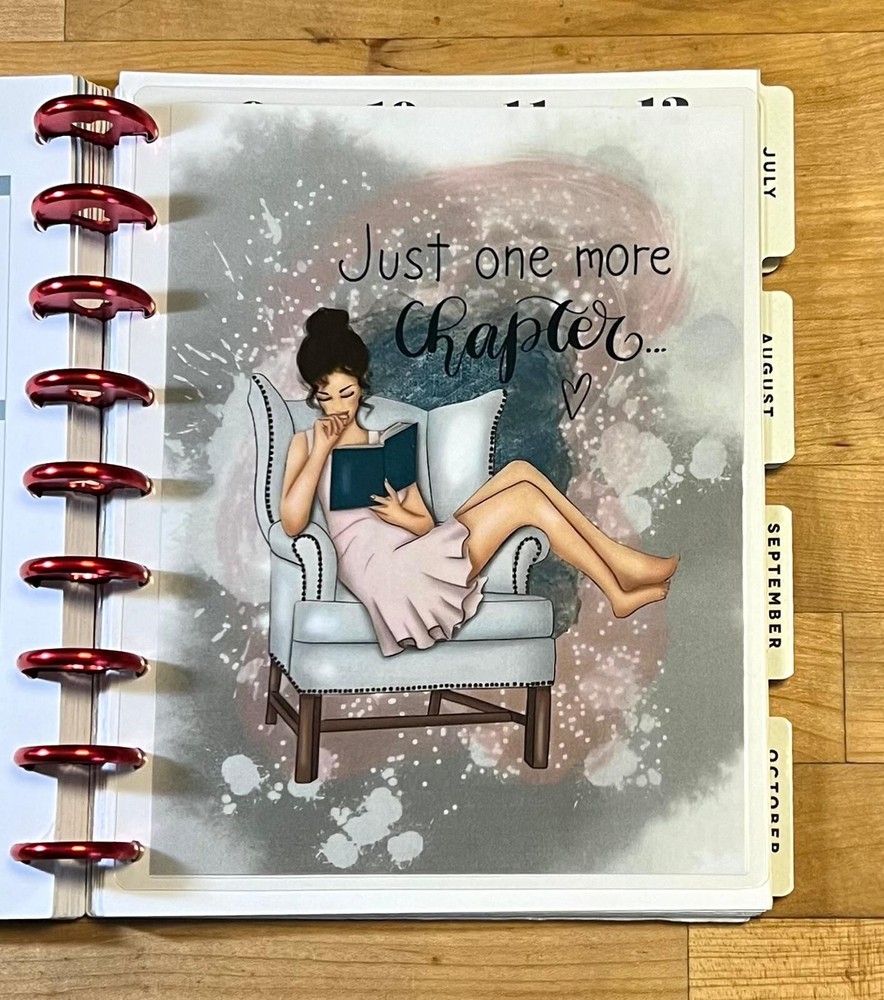 Bookworm "Just one More Chapter" Dashboard 4 use with Classic HAPPY Planner-