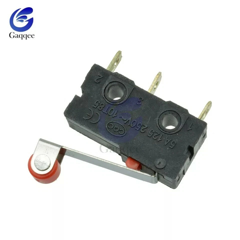 1 PC KW12-3 Micro Roller Lever Arm Normally Open Close Limit Switch Roller 5A