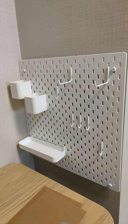 4 Pack L Style Pegboard Hooks,Pegboard Accessories,Pegboard Long Hooks White