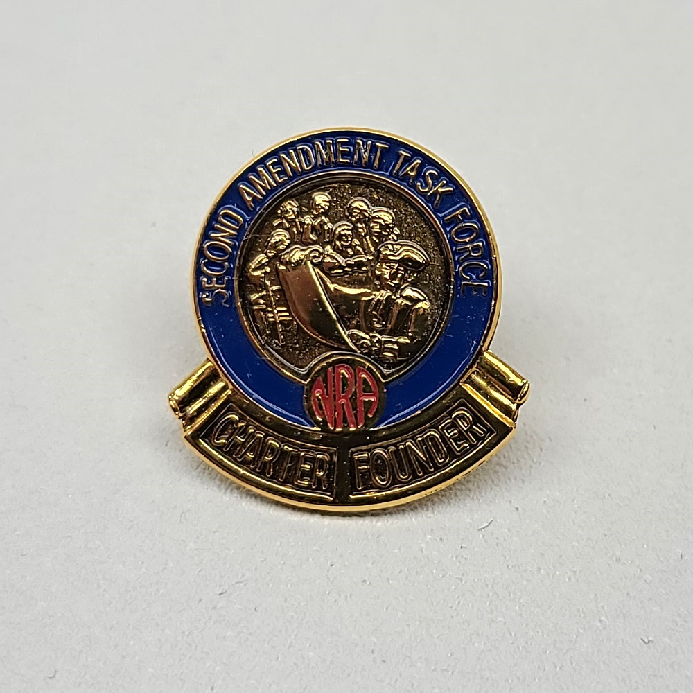 ⭐️ NRA Second Amendment Task Force Charter Founder Hat Lapel Gun Pin Pinback