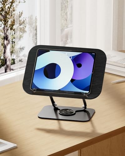 Book Stand for Reading,Book Holder, Height&Angle Adjustable, 360° Rotating