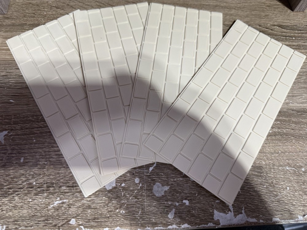 Tan Stone Blocks Scenery Sheets for Scale Models & Dioramas 4 Textured Sheets