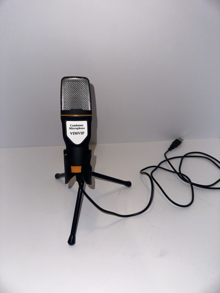 VIMVIP USB Condenser Microphone Black with Adjustable Stand