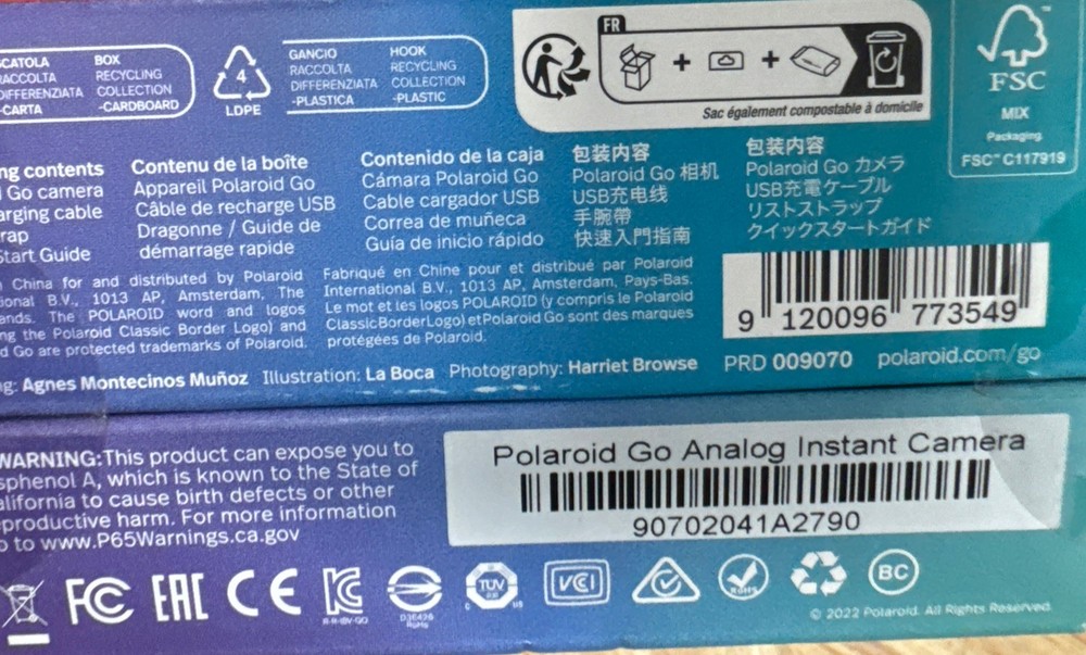 Polaroid Go Instant Camera - Black NEW