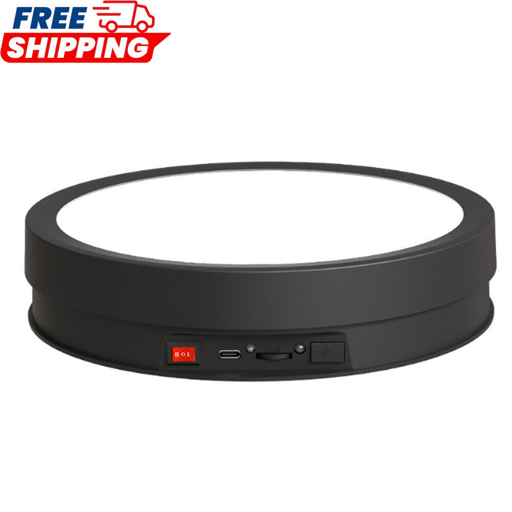 Illuminated LED Motorized Turntable Remote Control Automatic Visualizer Shooting