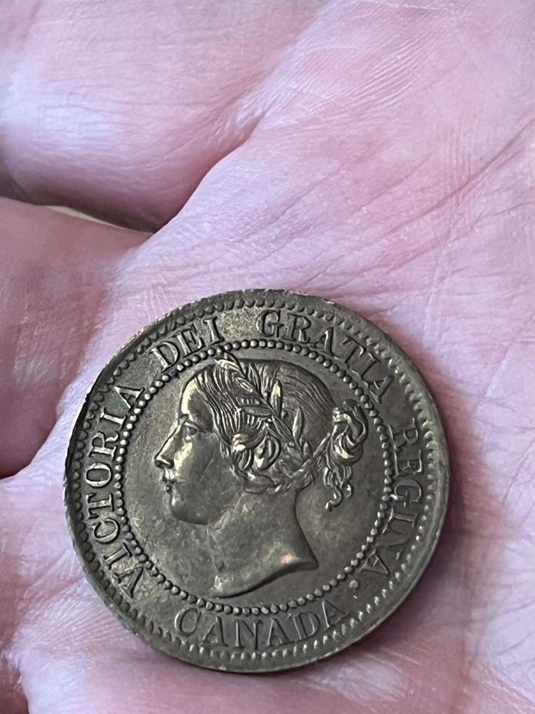 1859 Victorian Large Cent Canada Nice Details