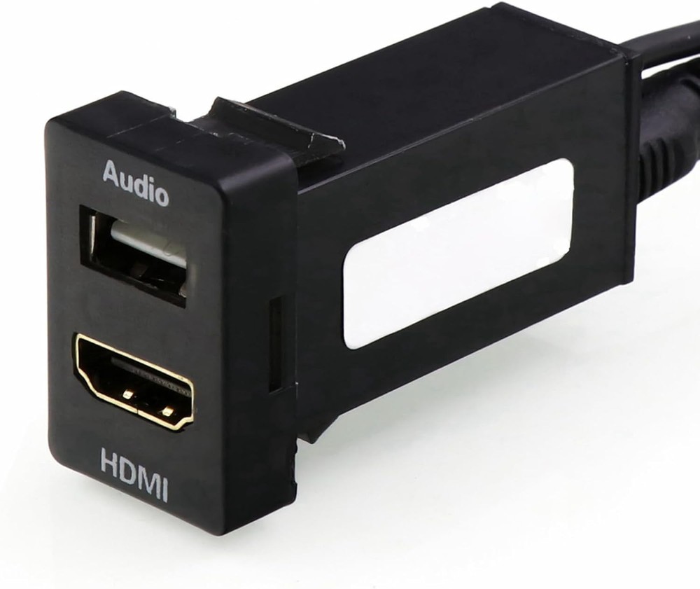 HDMI Socket Mount Cable & USB Audio Input Relay for Toyota - Type A, High Qualit