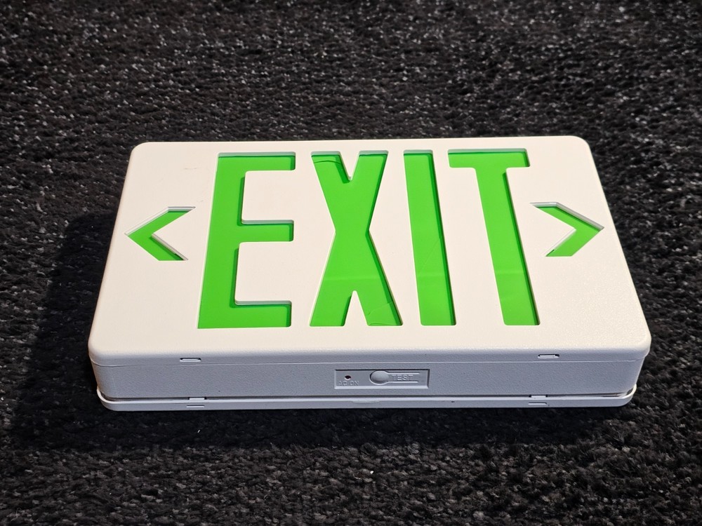 Chloride VLLCG2R Value+LED Exit/Emergency Light Combo White Housing/Green Letter