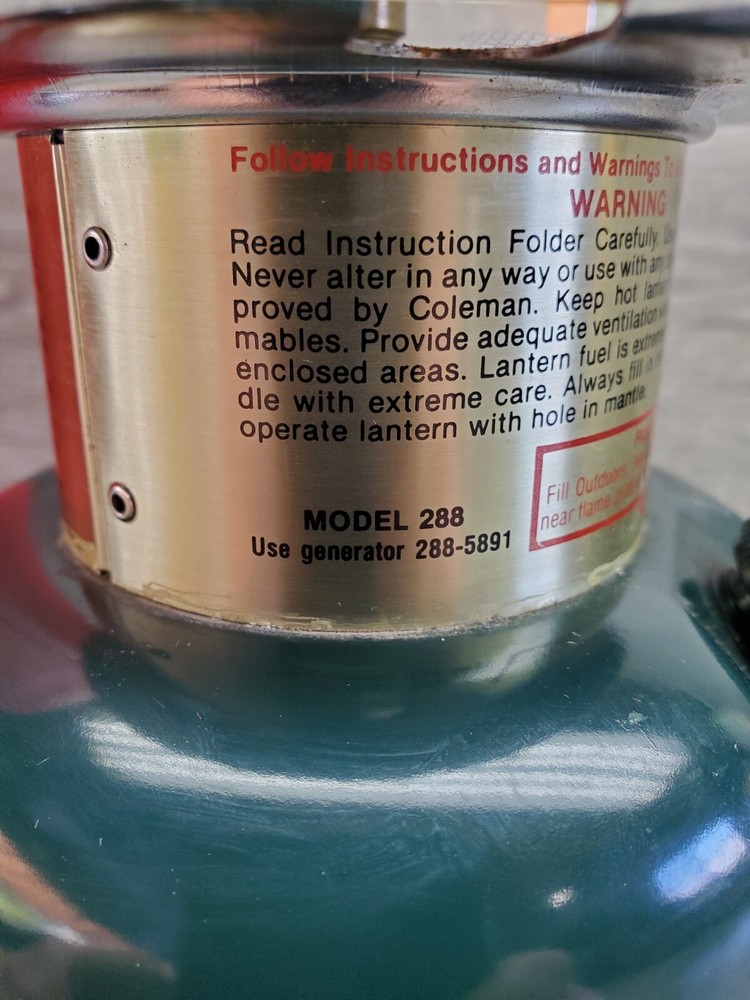 Coleman Lantern 288 CL2 NICE! 9-84