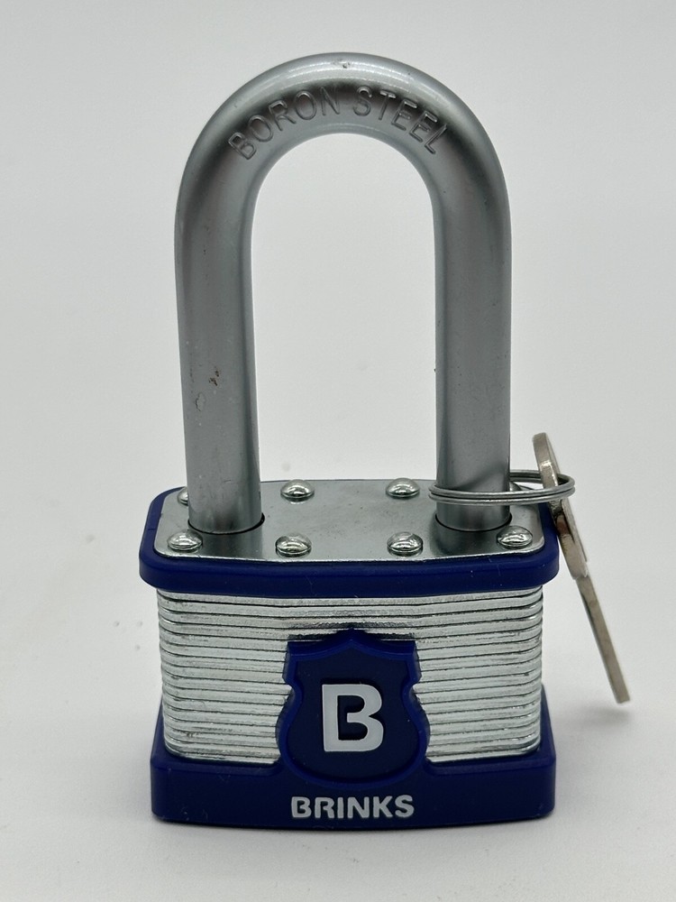 Brinks Max Security pin pick & cut resistant Laminated Steel Padlock lock & key