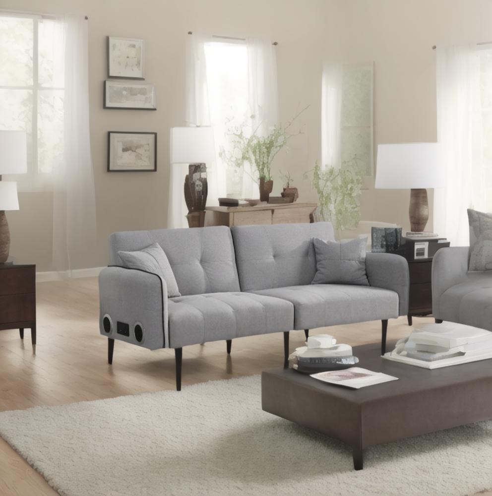 Folding Ottoman Sofa Bed with stereo (Gray)|Gray