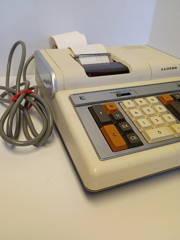 Vintage Lloyd's Electronic Printing And Display Calculator #E104 Tested Working